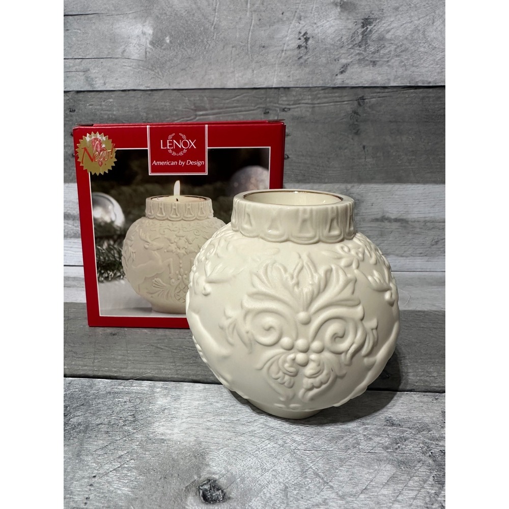 Lenox Ornamental Glow Winter Demask Votive - Picture 2 of 7